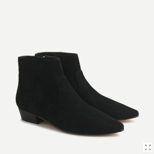J.Crew Black Pointy-toe Suede Boots Size 6 NEW